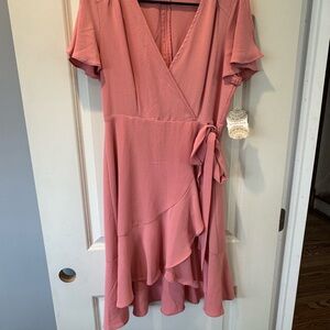 Altar’d State Pink Wrap Dress